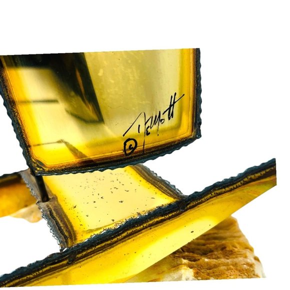 DeMott Brass Sailboat NWT Sailboat Made Of Brass, Copper and Steel Mounted On I - Picture 9 of 15